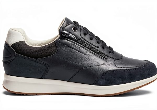 Geox Mens Sneakers Breathable Comfort Navy Coffee Sizes-3