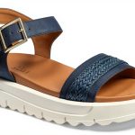 Geox Womens Sandals Lightweight Cushioning Navy Lt Taupe-0