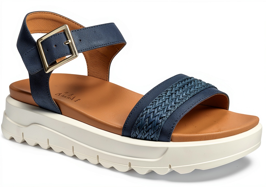 Geox womens sandals in Navy color on a casual outdoor setting